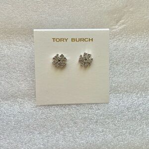 Brand New TORY BURCH SILVER STUD EARRING